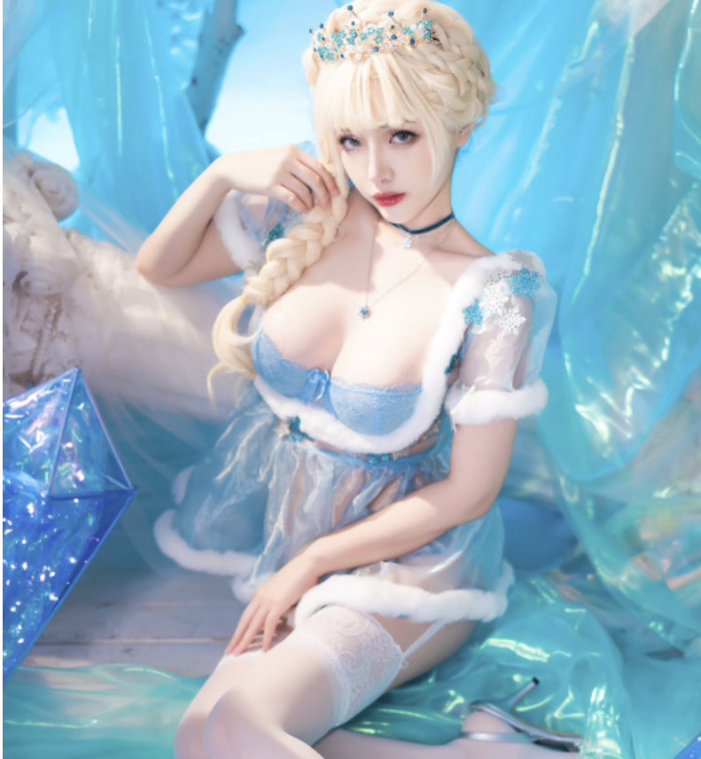 图片[2]-雯妹不讲道理 cosplay冰雪公主优雅迷人-喵图坊