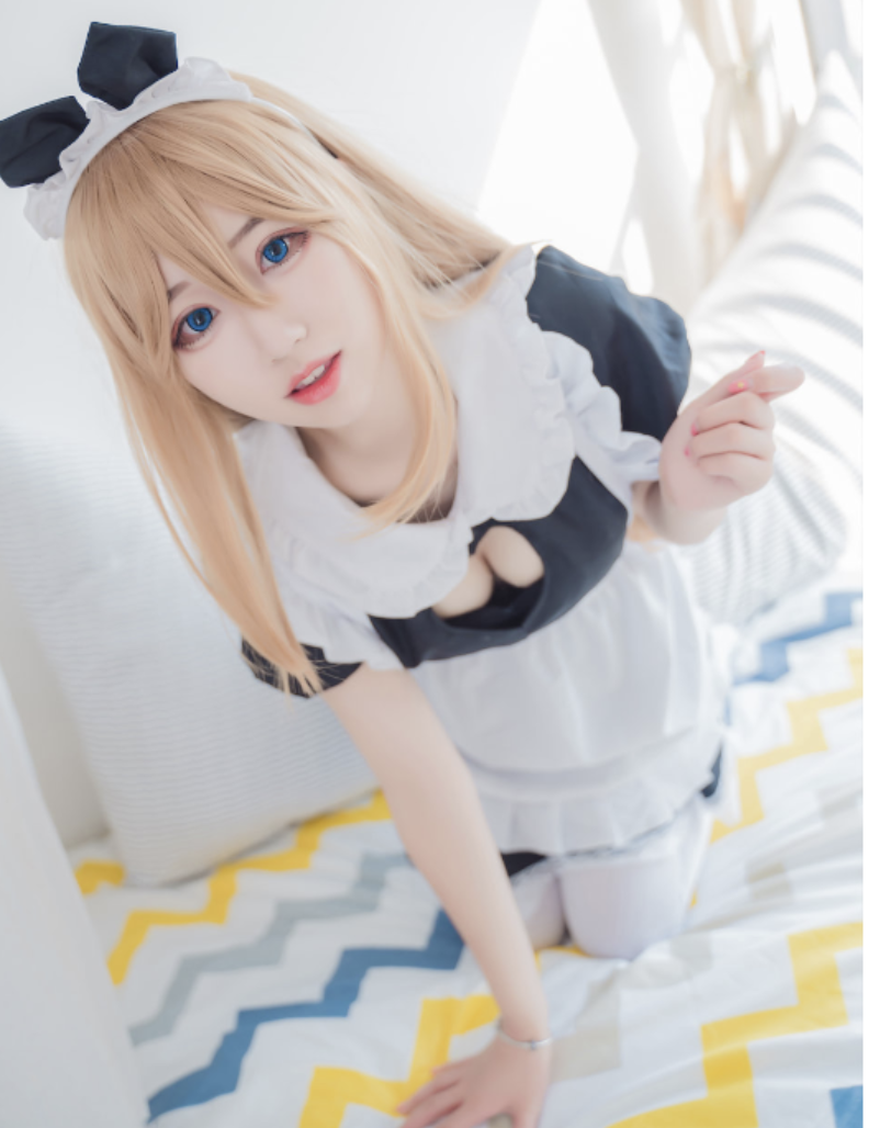 图片[1]-猫君君MaoJun 猫猫的女仆装cosplay-喵图坊