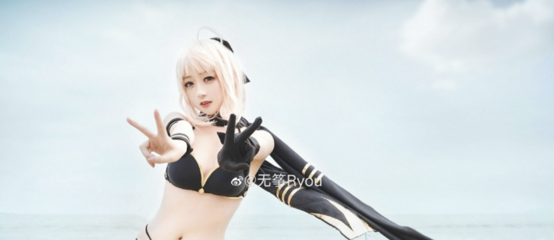 图片[1]-美少女无筝Ryou冲田总司cosplay，和最终幻想7蒂法·洛克哈特-喵图坊